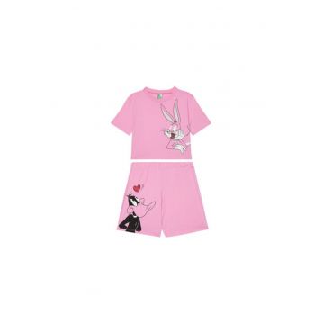 Pijama fete  30960P08S - Bumbac - Roz - Roz