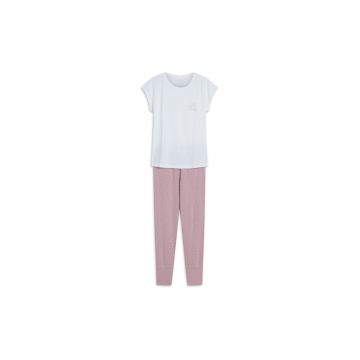 Pijama Renya pentru femei  crem - roz - Roz/Crem
