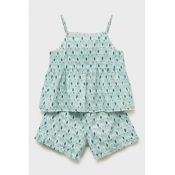 Pijama scurta cu model - Verde deschis