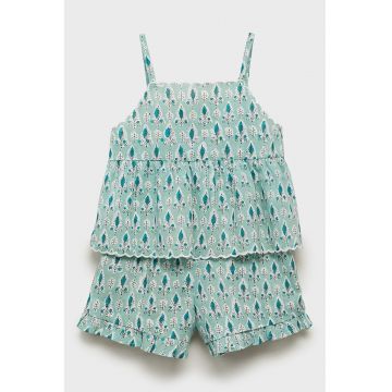 Pijama scurta cu model - Verde