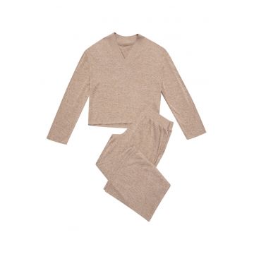 Pijamale de dama  tricot bej