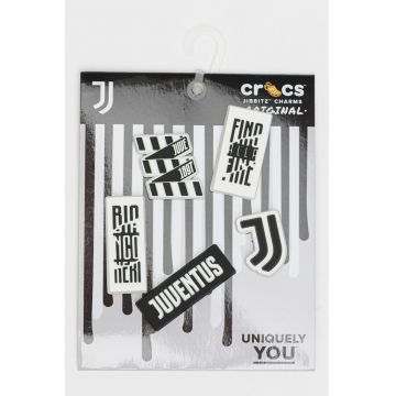Set de talismane cu tematica Juventus Jibbitz™ - Alb/Negru