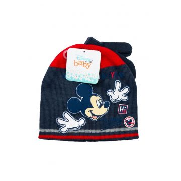 Set palarie si manusi  Mickey Mouse - albastru marin - 48 - acril