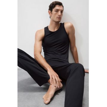 Top de pijama din amestec de modal - Negru