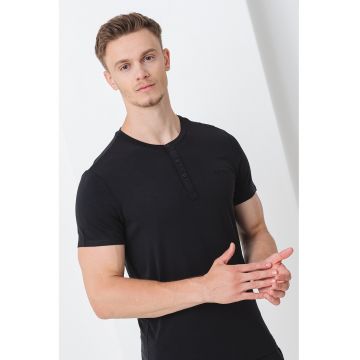 Tricou de pijama din amestec de modal - Negru