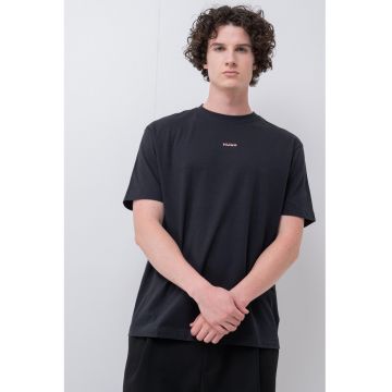 Tricou de pijama din bumbac - Negru