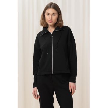 Bluza de trening de casa cu fermoar - Negru