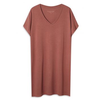 Camasa de noapte dama Noves  roz pal - Uni