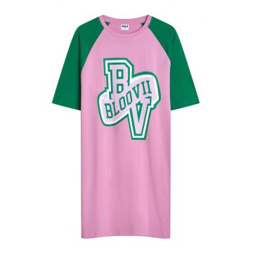 Camasa de noapte roz-verde  Kinna - Grafic