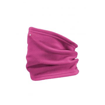 Fular circular din fleece cu logo pentru ski - Fucsia