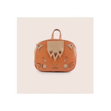 Ghiozdan din piele naturala - Mittens - Portocaliu - Portocaliu