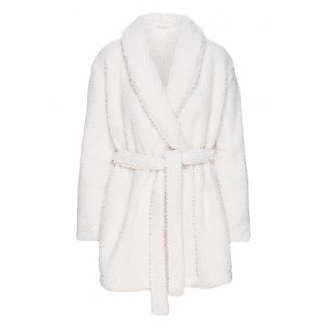 Halat dama  Jamie - crem - poliester - maneca lunga - snur