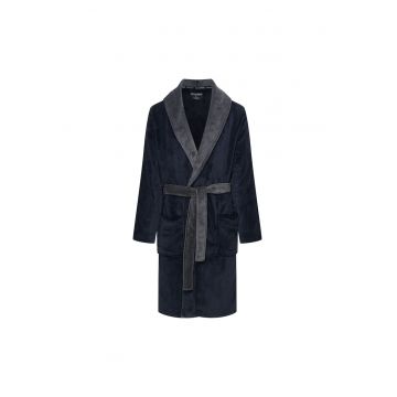 Halat de baie barbati -  albastru - maneca lunga - poliester