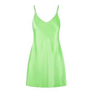 Neglijeu de satin cu bretele ajustabile - Verde lime