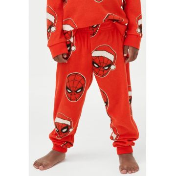 Pantaloni de pijama cu imprimeu Spiderman - Rosu/Alb/Negru
