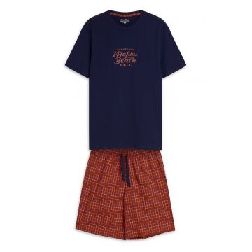 Pijama barbati Dash  bluemarin - rosu - Multicolor