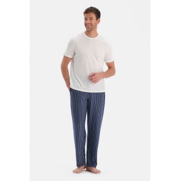 Pijama cu buzunare - Albastru ultramarin/Albastru deschis