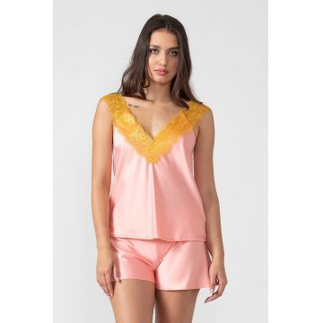 Pijama cu detalii de dantela Pearl -