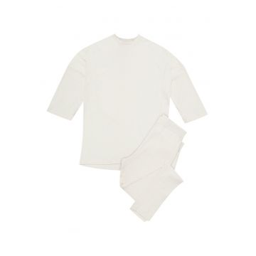 Pijama dama  Frau Alb crem - Uni