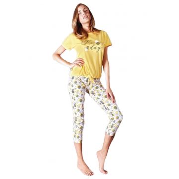 Pijama din bumbac  PG33497 - Galben