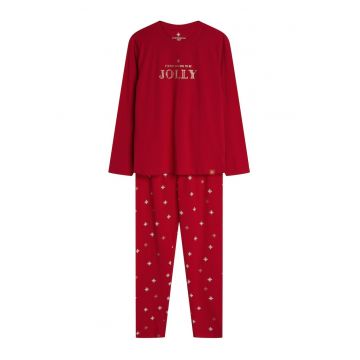 Pijamale dama -  Dotie - cu fulgi de zapada - Craciun