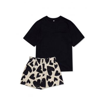 Pijamale de dama Bloovia bumbac negru
