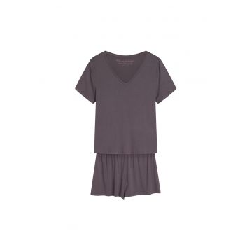 Pijamale de dama Raina  gri - Geometric