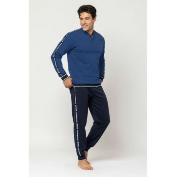 Pijamale lungi barbati  LP2120 - Albastru