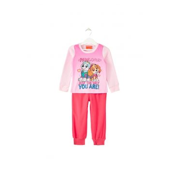 Pijamale lungi Paw Patrol - model 52041837 - Rosu - 128 cm - 8 ani