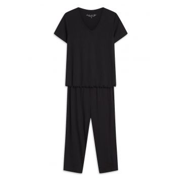 Pijamau dama Noves  negru - Geometric