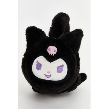 Protectii de urechi cu detalii brodate - Violet/Negru