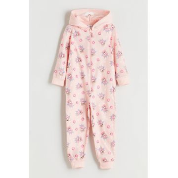 Salopeta de pijama din fleece - Roz deschis