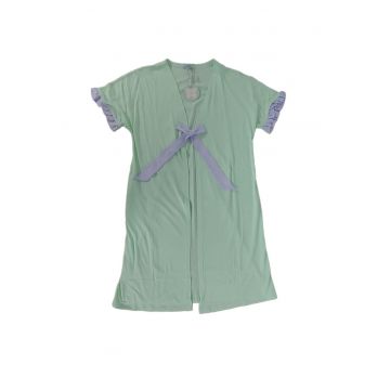 Set Halat si rochita de noapte  8731 - Verde deschis