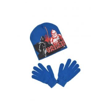Set si manusi  Star Wars - albastru - acril