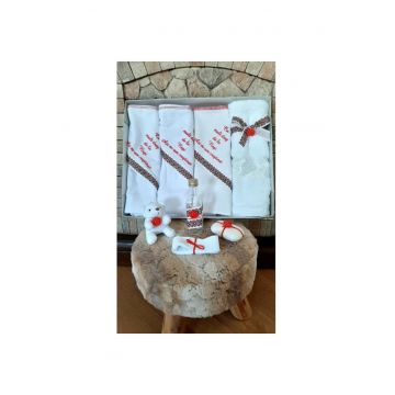 Trusou Traditional Botez Bebelusi - Alb - Diverse - Set - Bumbac - Baieti - Alb - 1-3 luni