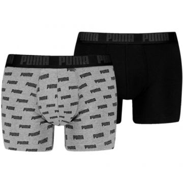 Boxeri barbati Puma Men Everyday Aop Print Boxer 2p Mid 93832402