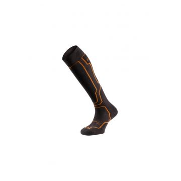 Ciorapi schi -  Peak Silk Six - gri inchis-portocaliu