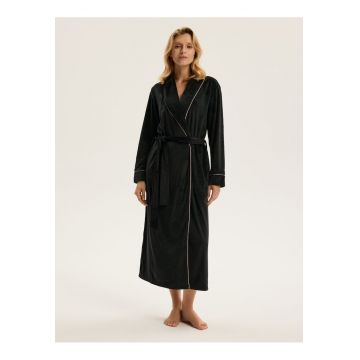 Halat de baie dama Negru Reva 2