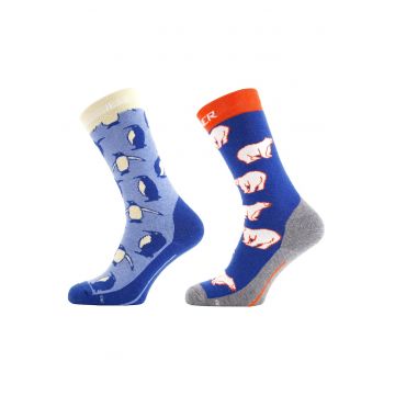 Kids Socks Animal sosete de schi si snowboard - Albastru deschis/Albastru - Albastru deschis/Albastru