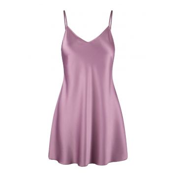 Neglijeu de satin cu bretele ajustabile - Lila pal