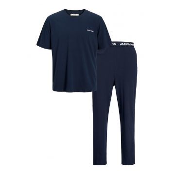 Pijama cu detalii logo - Albastru ultramarin