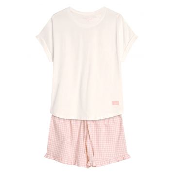 Pijama dama Narella  roz - crem - Carouri