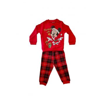 Pijama de bumbac 8497 - Rosu