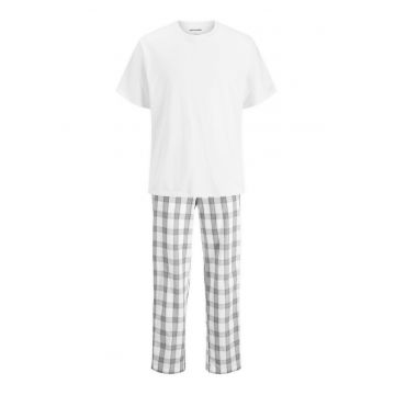 Pijamale barbati  alb - gri