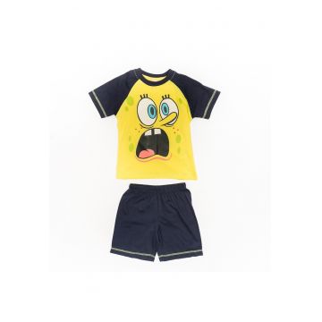 Pijamale bleu baieti -THOM2039 - Galben