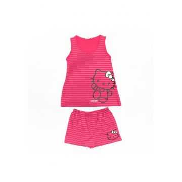 Pijamale cu imprimeu - fete - HK3634 - Fucsia