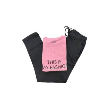 Pijamale dama  Daysy - Negru/Roz