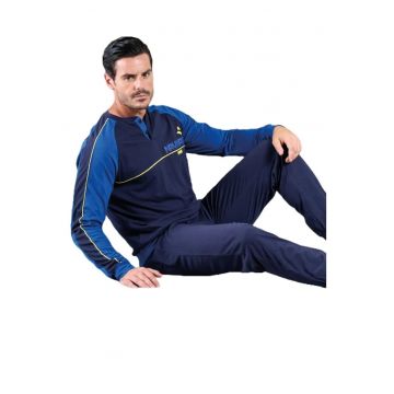 Pijamale lungi pentru barbati  141806 - Albastru