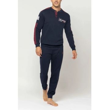 Pijamale lungi pentru barbati  LA2106/C - Albastru