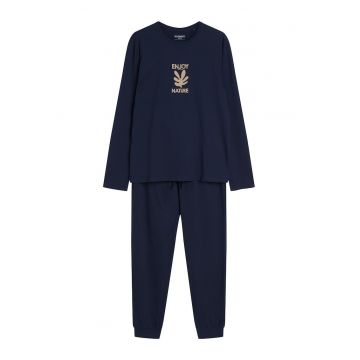 Pijamale pentru barbati confectionate din materiale de inalta calitate - oferind confort si un somn odihnitor - Level  Albastru turcoaz